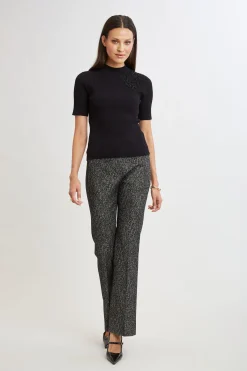 Elie Tahari Beaded Rib Sweater- Tops & Sweaters|Suiting