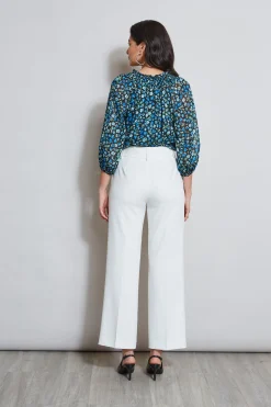 Elie Tahari Belted Crepe Pant- Bottoms