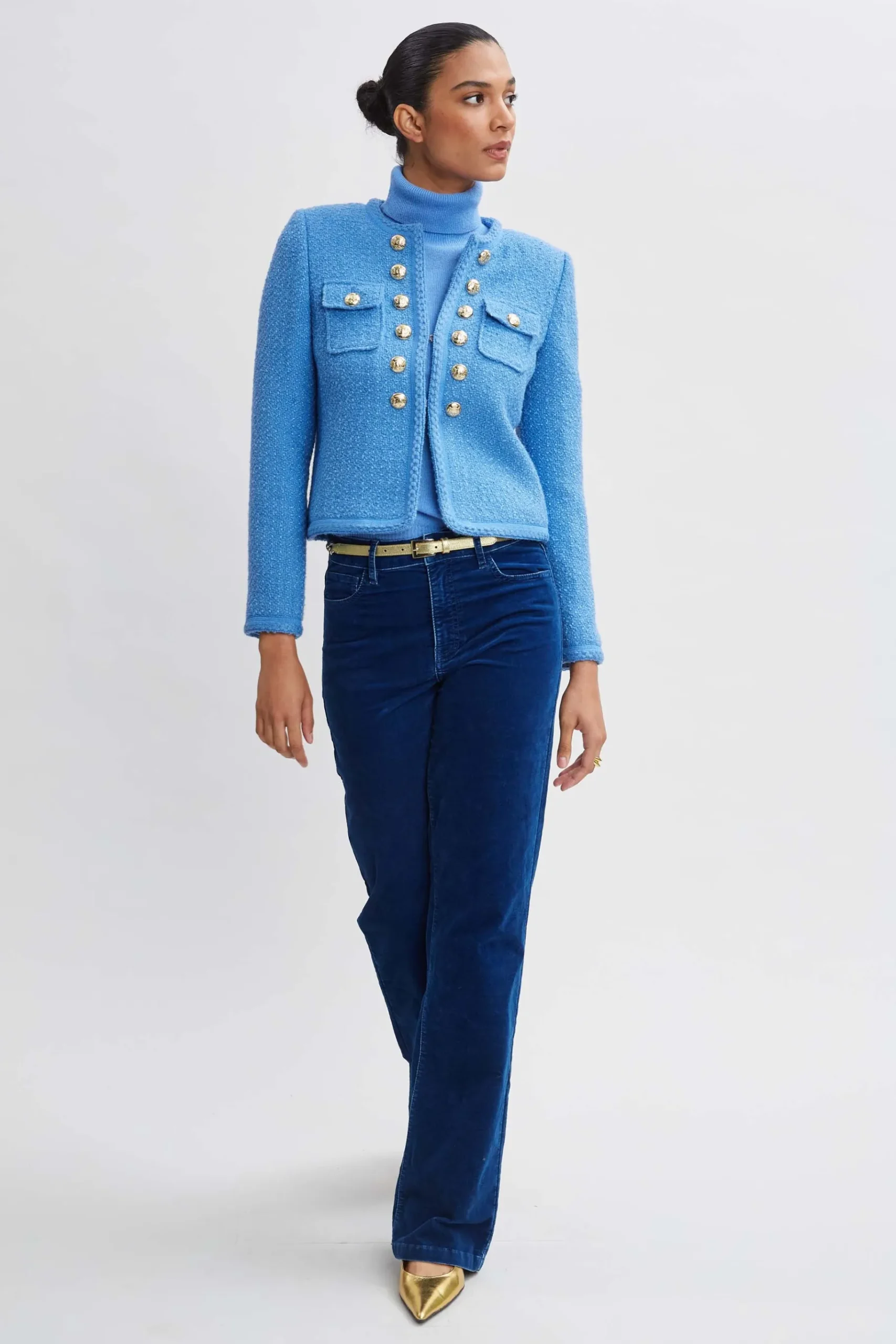 Elie Tahari Boucle Button Jacket- Jackets & Blazers