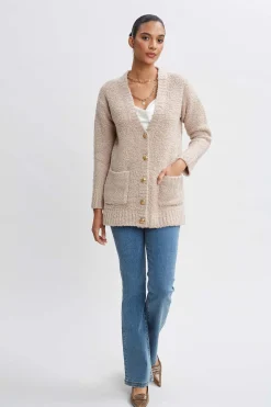 Elie Tahari Boucle Merino Cardigan- Tops & Sweaters