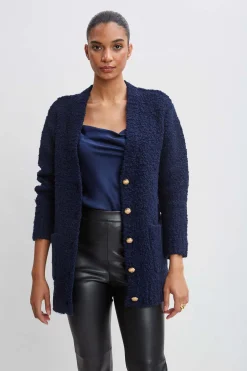 Elie Tahari Boucle Merino Cardigan- Tops & Sweaters