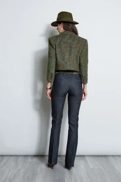 Elie Tahari Boucle Tweed Cropped Jacket- Jackets & Blazers