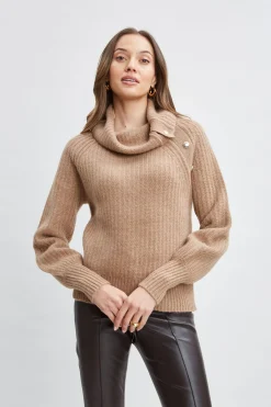 Elie Tahari Cashmere Button Sweater- Tops & Sweaters