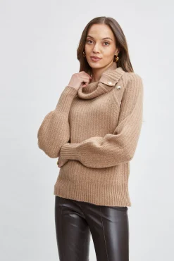 Elie Tahari Cashmere Button Sweater- Tops & Sweaters