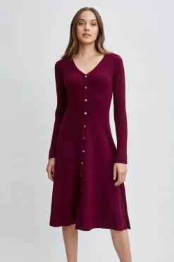 Elie Tahari Cashmere Fit & Flare Dress- Dresses & Jumpsuits|Long Sleeve Dresses