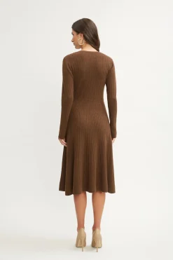 Elie Tahari Cashmere Fit & Flare Dress- Dresses & Jumpsuits|Long Sleeve Dresses