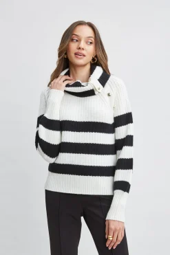 Elie Tahari Cashmere Stripe Sweater- Tops & Sweaters