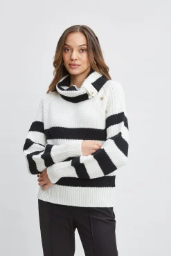 Elie Tahari Cashmere Stripe Sweater- Tops & Sweaters