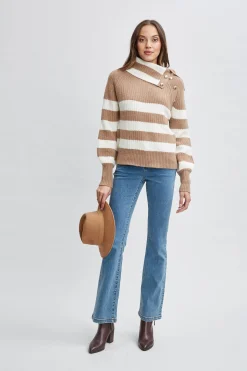Elie Tahari Cashmere Stripe Sweater- Tops & Sweaters