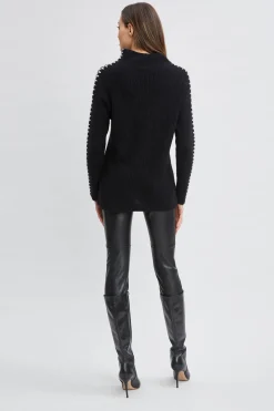 Elie Tahari Cashmere Whipstitch Sweater- Tops & Sweaters
