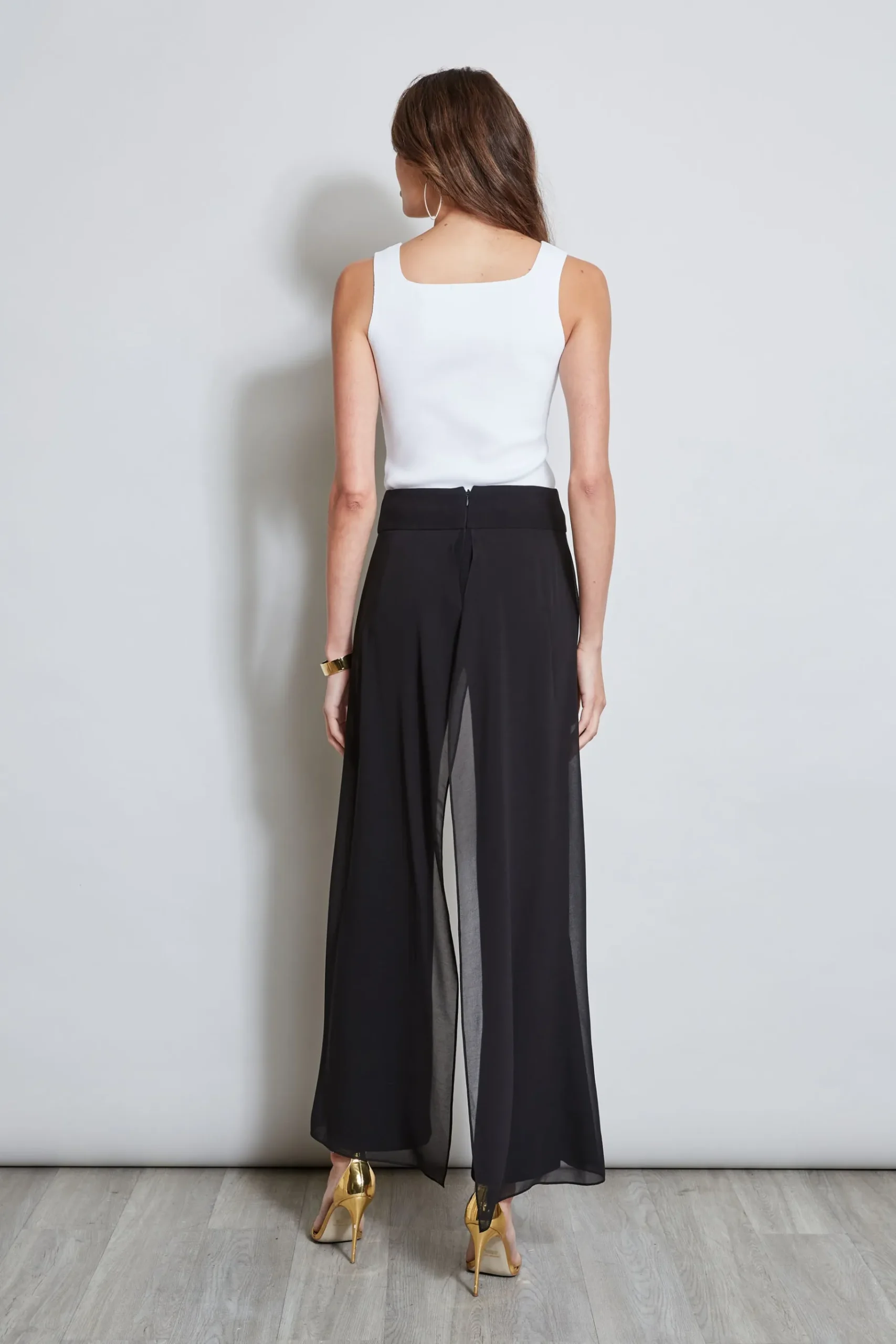 Elie Tahari Chiffon Panel Pant- Bottoms