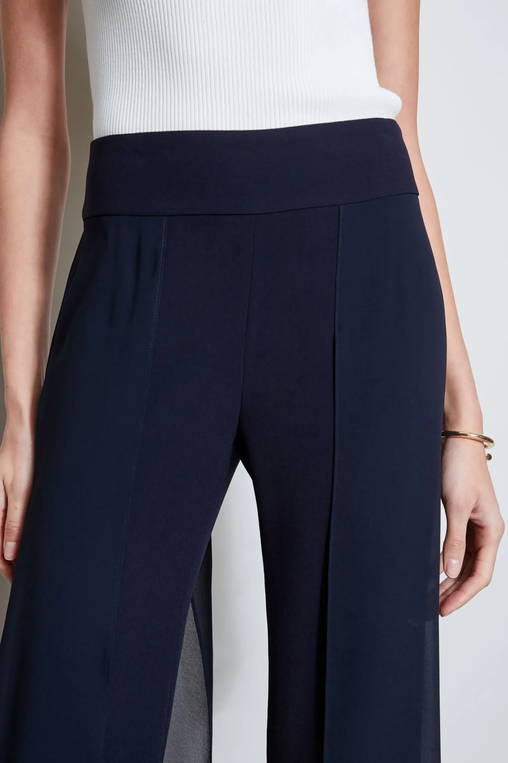 Elie Tahari Chiffon Panel Pant- Bottoms