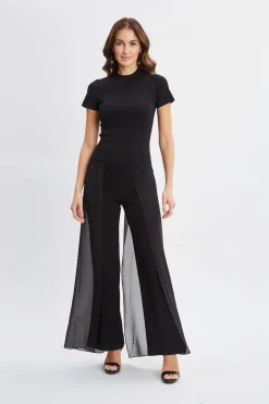 Elie Tahari Chiffon Panel Pant- Bottoms