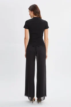 Elie Tahari Chiffon Panel Pant- Bottoms