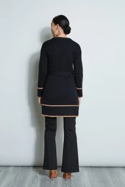 Elie Tahari Contrast Cardigan- Tops & Sweaters