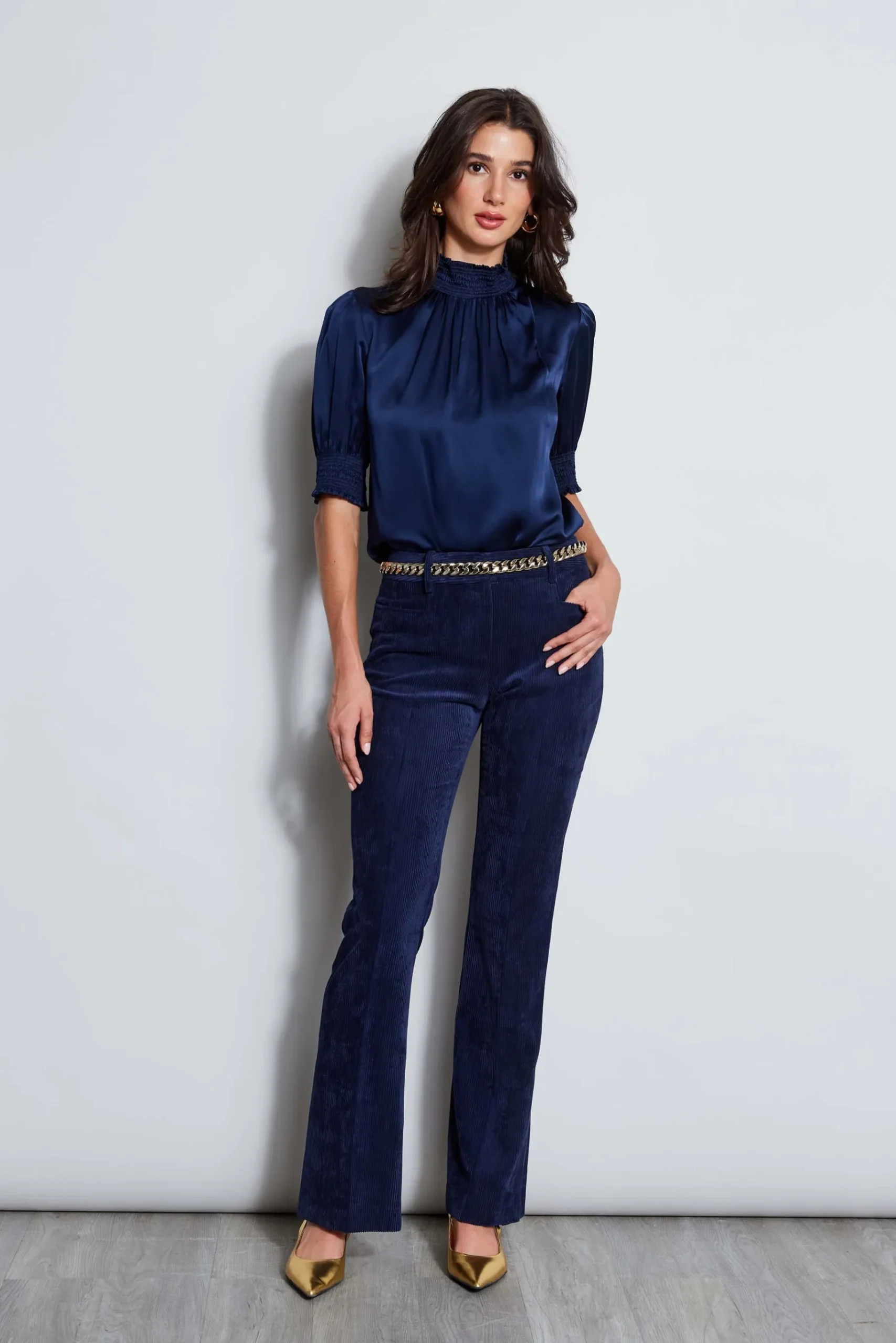 Elie Tahari Corduroy Fit & Flare Pant- Bottoms|Suiting