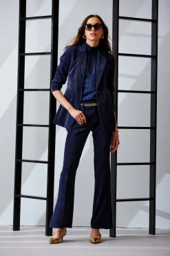 Elie Tahari Corduroy Single Button Blazer- Jackets & Blazers|Suiting