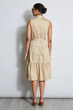 Elie Tahari Cotton Utility Dress- Dresses & Jumpsuits|Sleeveless Dresses