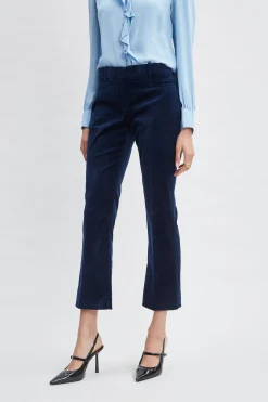 Elie Tahari Cotton Velvet Flare Pant- Bottoms|Suiting
