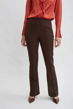 Elie Tahari Crepe Seam Slit Flare Pant- Bottoms