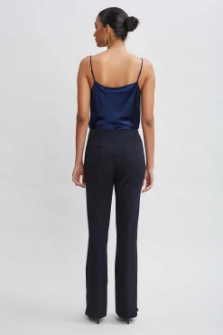 Elie Tahari Crepe Seam Slit Flare Pant- Bottoms