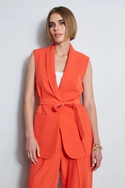 Elie Tahari Crepe Vest- Jackets & Blazers
