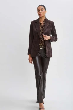 Elie Tahari Crinkle Chiffon Safari Blouson Shirt- Tops & Sweaters