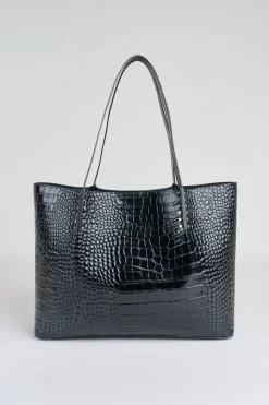 Elie Tahari Crocodile Embossed Leather Tote- Suiting|Fragrance