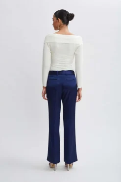 Elie Tahari Cross Shoulder Cashmere Merino Sweater- Tops & Sweaters