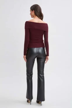 Elie Tahari Cross Shoulder Cashmere Merino Sweater- Tops & Sweaters