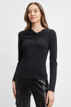Elie Tahari Crystal Knot Wool Sweater- Tops & Sweaters