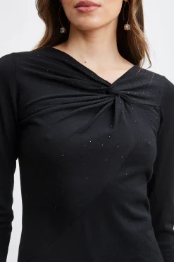 Elie Tahari Crystal Knot Wool Sweater- Tops & Sweaters