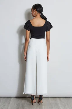 Elie Tahari Cut Out Flutter Sleeve Sweater- Tops & Sweaters