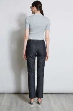 Elie Tahari Denim Slit Front Jeans- Bottoms