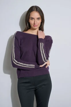 Elie Tahari Embellished Merino Cashmere Sweater- Tops & Sweaters