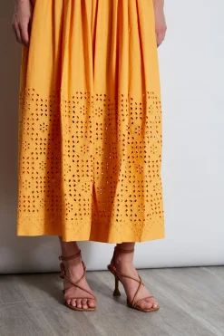 Elie Tahari Embroidered Maxi Dress- Dresses & Jumpsuits|Sleeveless Dresses