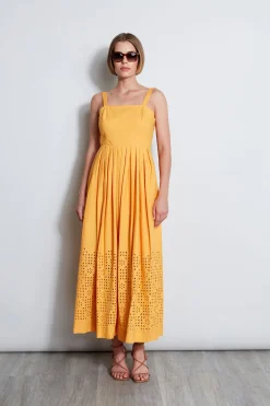 Elie Tahari Embroidered Maxi Dress- Dresses & Jumpsuits|Sleeveless Dresses