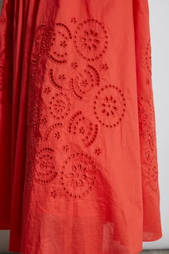 Elie Tahari Embroidered Midi Dress- Dresses & Jumpsuits|Sleeveless Dresses