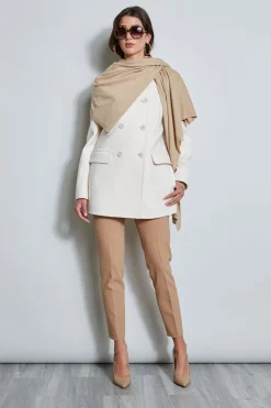 Elie Tahari Faux Fur Collar Peacoat- Coats