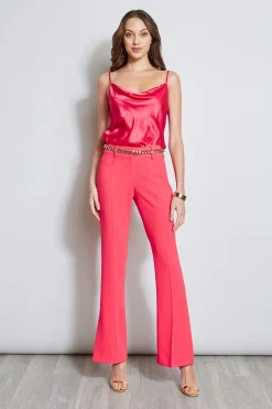 Elie Tahari Fit & Flare Slit Pant- Bottoms