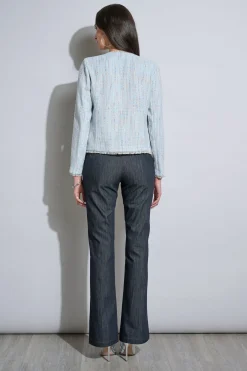 Elie Tahari Fringe Edge Tweed Jacket- Jackets & Blazers