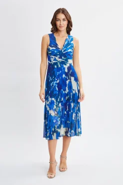 Elie Tahari Garden Printed Twist Midi Dress- Dresses & Jumpsuits