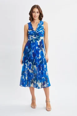 Elie Tahari Garden Printed Twist Midi Dress- Dresses & Jumpsuits