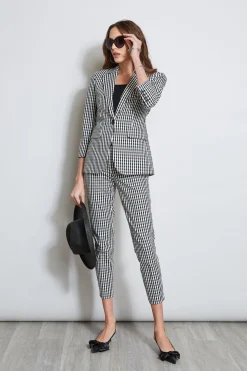 Elie Tahari Gingham Blazer- Jackets & Blazers