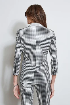 Elie Tahari Gingham Blazer- Jackets & Blazers