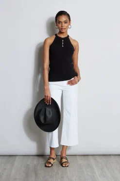 Elie Tahari Halter Neck Knit Sweater- Tops & Sweaters