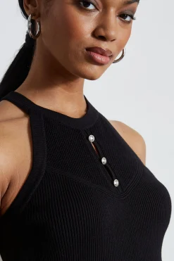 Elie Tahari Halter Neck Knit Sweater- Tops & Sweaters