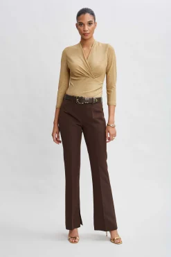 Elie Tahari Inseam Slit Flare Pant- Bottoms