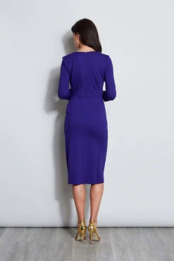 Elie Tahari Keyhole Ring Wrap Dress- Dresses & Jumpsuits|Long Sleeve Dresses