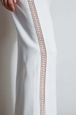 Elie Tahari Lace Trim Fit & Flare Pant- Bottoms